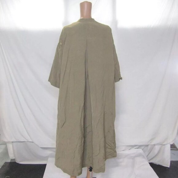 NEW BITTE KAI RAND Womens Lazy Fun Relaxed Dress Silky Crepe Size 2-M/L Beige - Picture 12 of 12